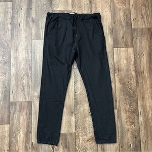 SAVE THE OCEAN Black Recycled Drawstring JOGGERS SWEATPANTS Mens Size L